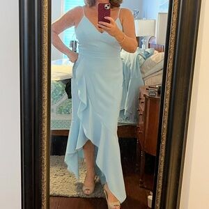 Xscape Light Blue High Low Dress